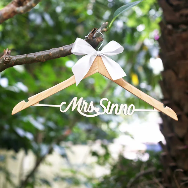 Wedding Hanger Personalized Rustic Dress Custom Wood Bridal Last Name Wedding Hanger Personalized Rustic Dress Custom Wood Bridal Last Name