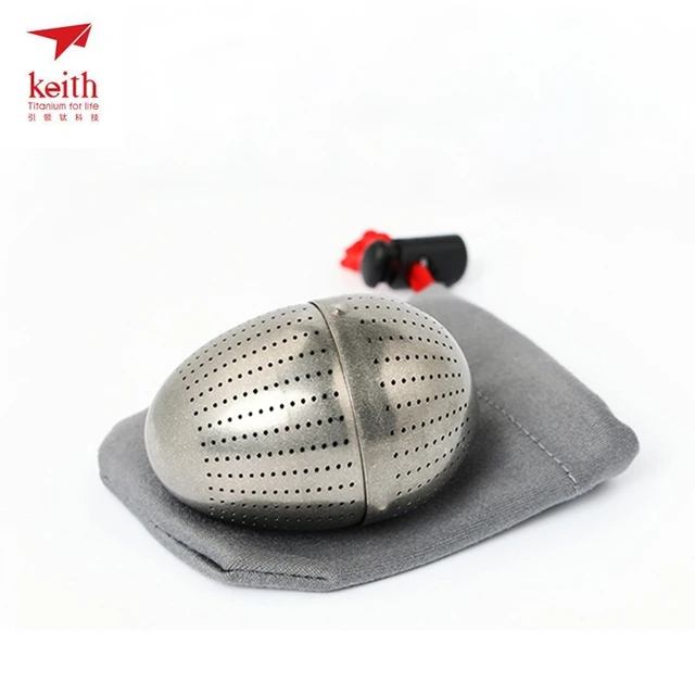 Keith Pure Titanium Creative Egg Make Tea Shape Tea Strainer Tea Make Coffee Scented Filter Hold Fitting Built In Teacup Mi3920