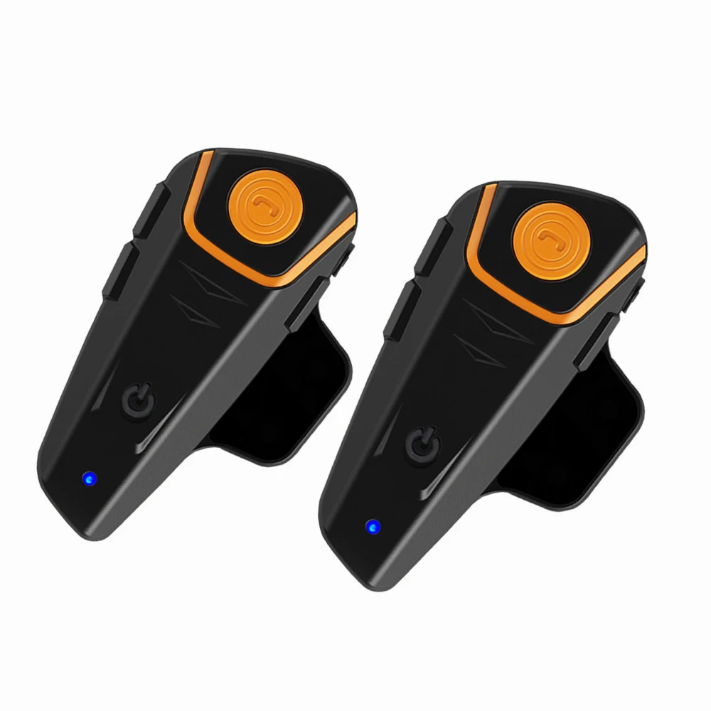 

2 pcs BT-S2 Motorcycle Helmet Intercom Motorbike Wireless Bluetooth Headset BT Interphone with FM Radio EU Plug Waterproof 2018