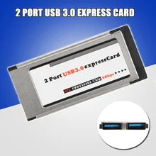 2018 двойной 2 порты и разъёмы USB 3,0 Express Card 34 мм Слот PCMCIA конвертер скрытый адаптер для ноутбука тетрадь Новый