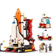 Город космический порт Космический Шаттл стартовый центр военная модель 679 шт кирпичи строительный блок Развивающие игрушки для детей