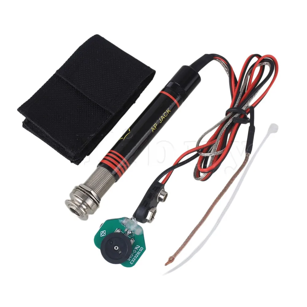 Yibuy Active Endpin Jack Preamp Piezo Pickup Kit for Mandolin Classical