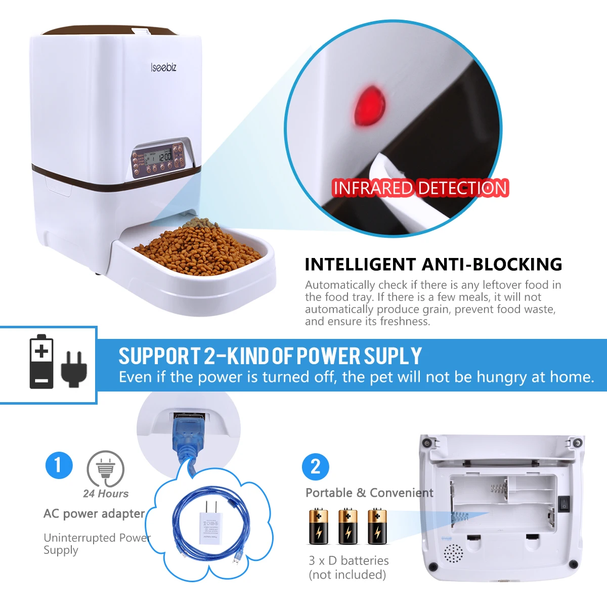 Iseebiz Automatic Pet Feeder 6L Iseebiz Automatic Pet Feeder 6L