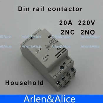 

CT1 4P 20A 2NC 2NO 220V/230V 50/60HZ Din rail Household ac Modular contactor