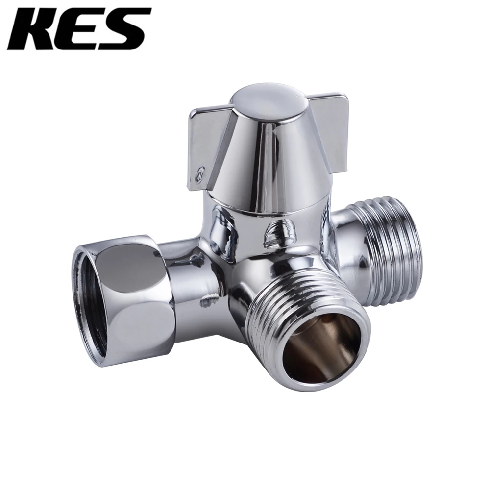 

KES PV8 Handheld Shower and Shower Head Shower Arm 2-Way Diverter Brass, Polished Chrome