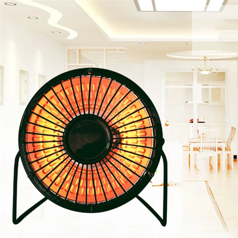 

4/6 Inch Electric Heaters Desktop Heater Quartz Tube Type Small Heater For Winter Heating Device Black Students office Home