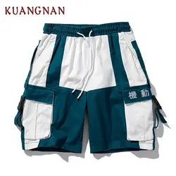 KUANGNAN Японии стиль повседневное мужские шорты Карго спортивные мужские шорты Лето для мужчин шорты для женщин хлопок Рабочая одежда XXL 2019