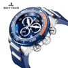 Le Sport bleu de luxe de tigre de récif/RT observe les montres militaires de mode d'acier inoxydable résistant à l'eau des hommes Relogio Masculino RGA3168 ► Photo 2/6