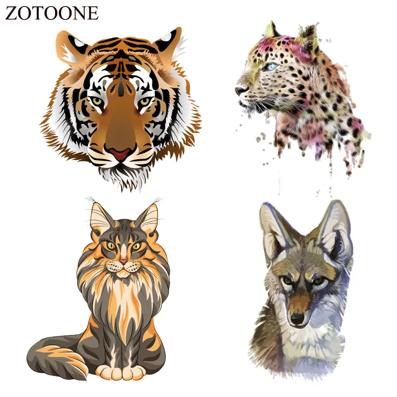 

ZOTOONE Animal Patch Iron On Clothes Unicorn New Design Badges Diy Accessory Washable Heat Transfer Clothing Deco Tiger Patch