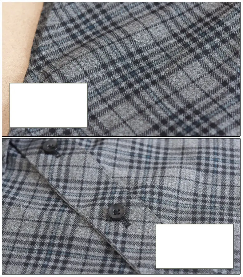 Универсальные в шотландскую клетку; без застежки; съемный воротник Для Мужчин Бесплатная гладильная профессии Для Мужчин's рубашки для