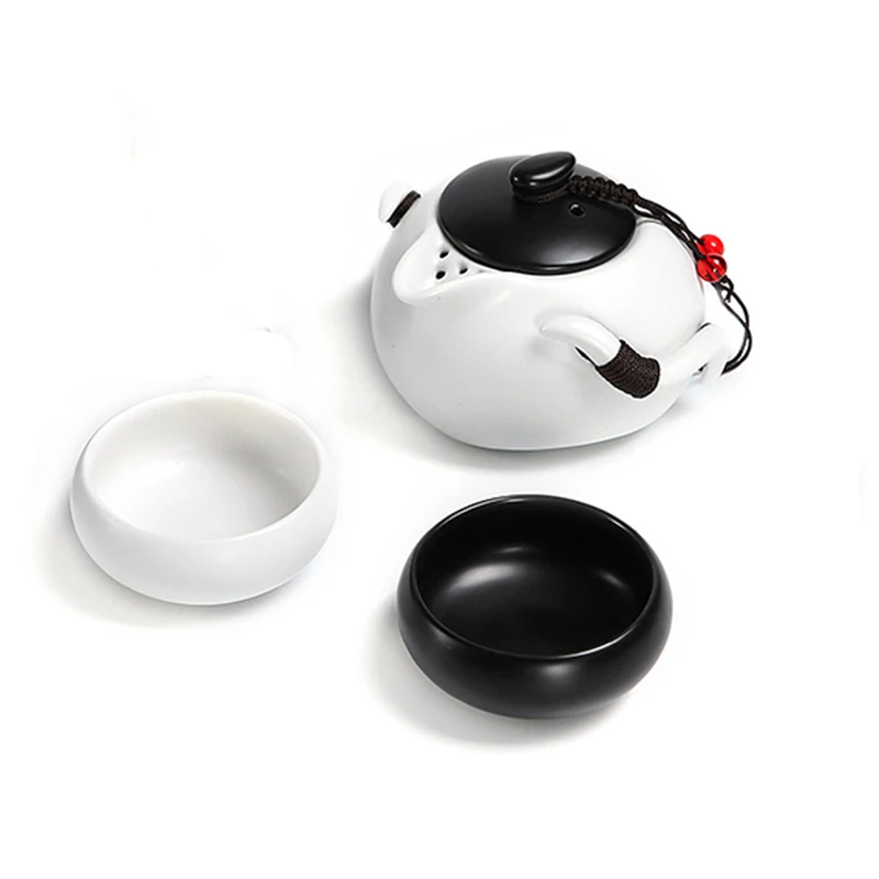 Portable Tea set include 1 Teapot 2 Teacups 1bag,Beautiful and easy teapot kettle,Chinese Travel Ceramic Portable Teaset gaiwan Portable Tea set include 1 Teapot 2 Teacups 1bag,Beautiful and easy teapot kettle,Chinese Travel Ceramic Portable Teaset gaiwan