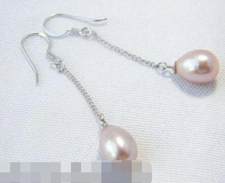 

free shipping 11968 Rice Lavender Freshwater Pearl Dangle Earring