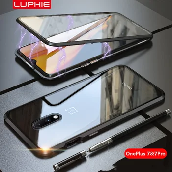 

Luphie Magnetic Case for OnePlus 7 Pro Full Front+Back 9H Glass Tempered Film Magnet Metal Cases Cover for OnePlus7 1 Plus 7 1+7