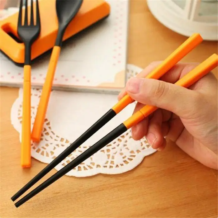 Foldable Pocket Tableware Set Cutlery Fork Chopsticks Kid Bento Lunch Box Outdoor Camping Picnic Dinnerware acampamento походный набор