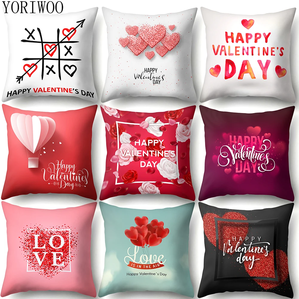 Yoriwoo Happy Valentines Day Gift Pillow Case Love Cushion Cover