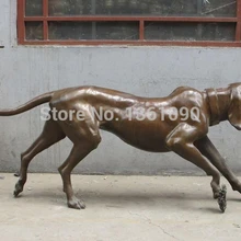 Xd 00493 6" Western ART Чистая Бронзовый Скульптура Итальянский Борзая Собака борзая Статуя