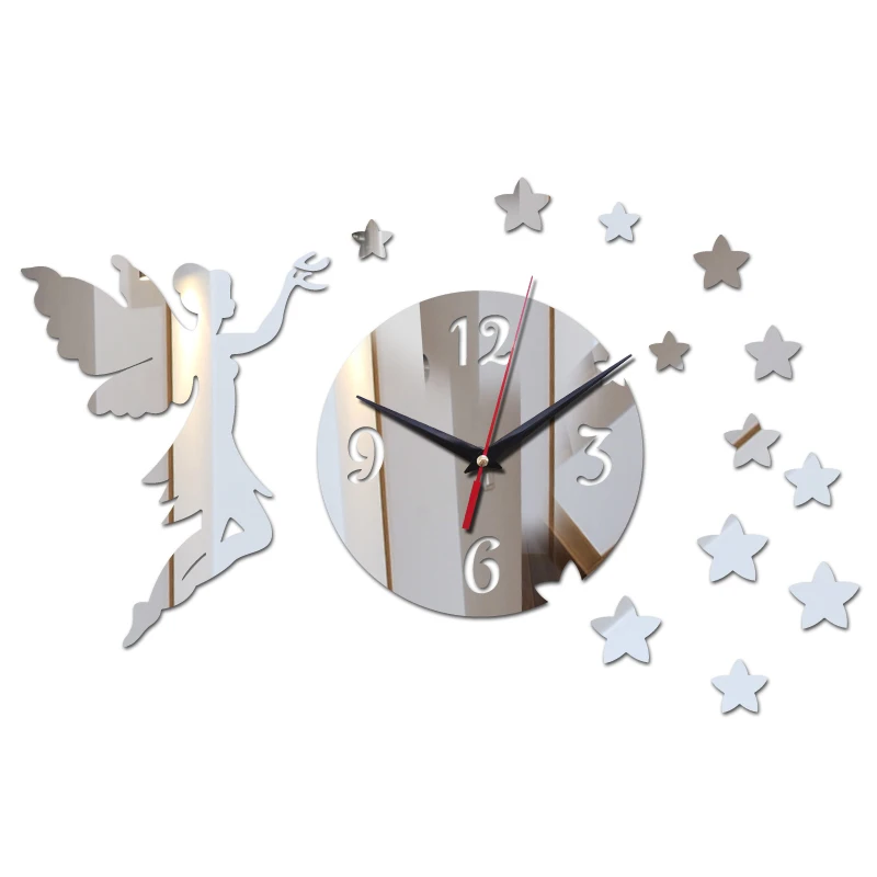 Us 4 48 10 Off Top Diy Wall Clock Clocks Acrylic Mirror Stickers Modern Home Decoration Sofa Background Sticker Single Face In
