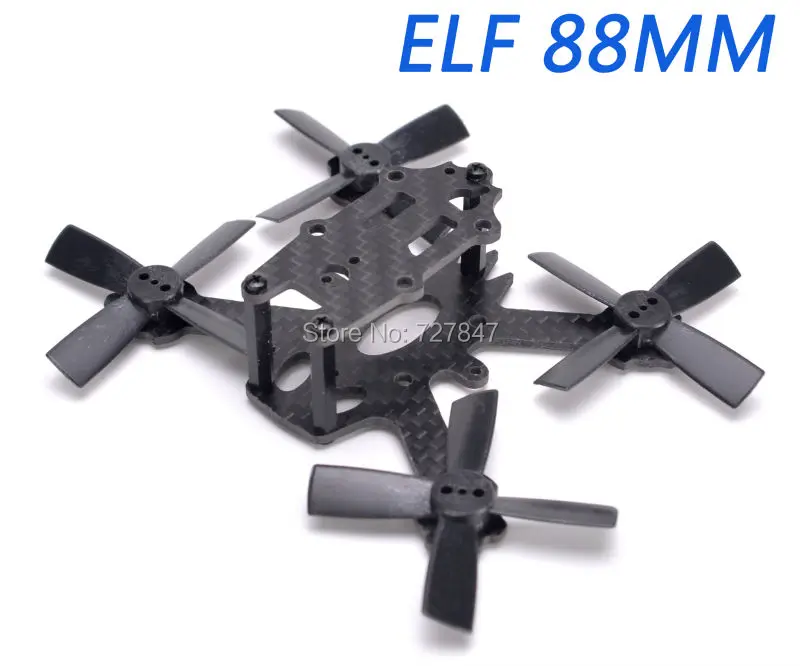 

ELF 88mm Micro Frame Combo Carbon Fiber FPV Racing Frame Kit For RC Multirotor Model 1103 / 1104 Motor