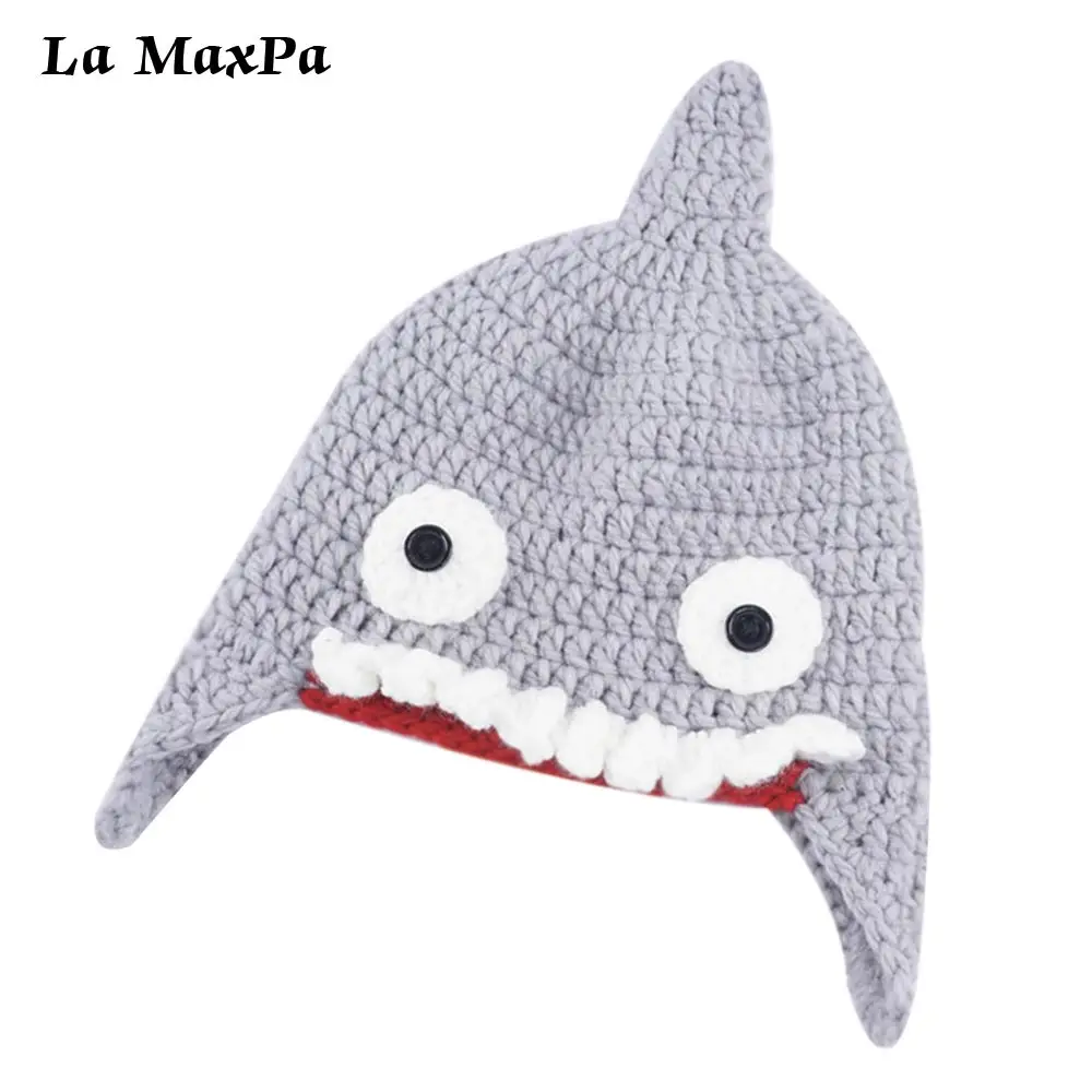 

1pcs Newborn Baby Girl Boy Hat Cotton Beanie Shark Infant Soft Solid Color Knitted Wool Cap Baby Toddler Hat Accessory