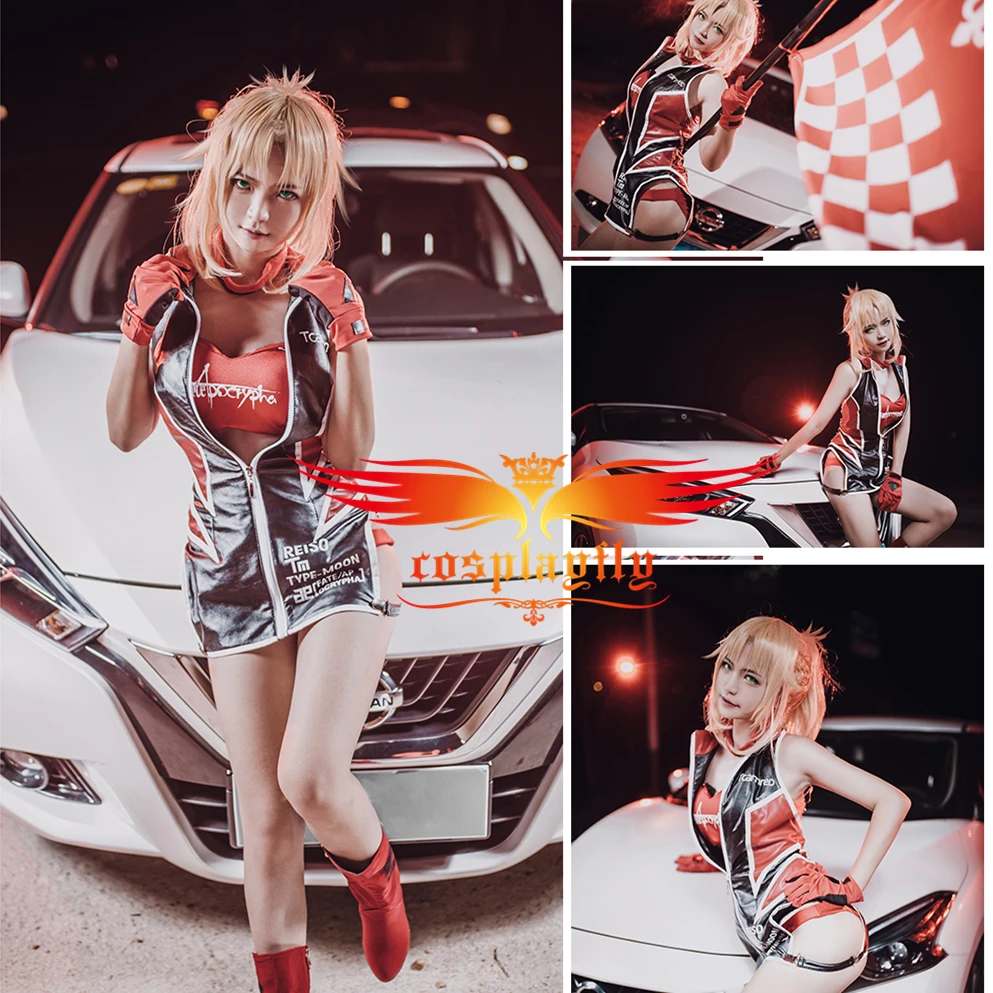 

Fate/apocrypha FA Racing Wear Joan Of Arc Mordred Sexy Suit Girls Uniform Cosplay Costume Custom Lovely Clothing For Adult
