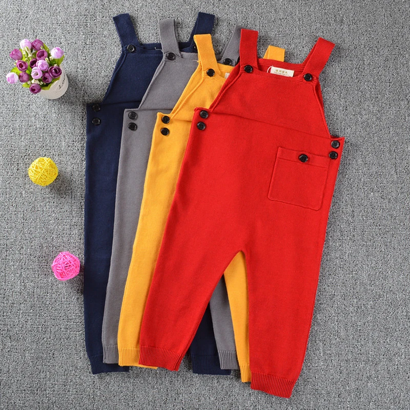 Baby Harem Pants Autumn Boy Overalls Baby Overalls Pants Boys Girls Cotton Harem Knitted Pants Baby Kids Toddlers PP Pants