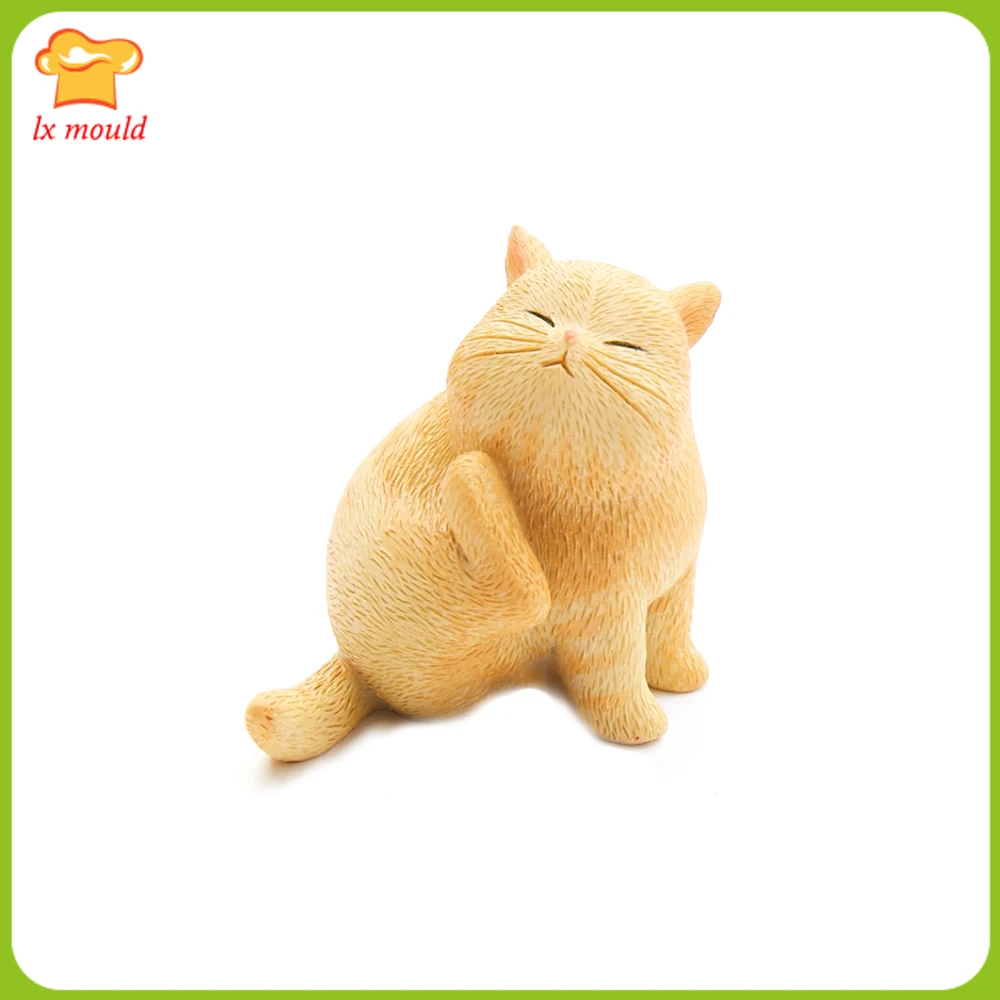 

2019 new 3D cat silicone mould cake mold chocolate pudding sugar silicon mold hot sale
