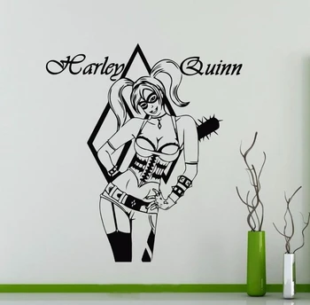 

Harley Quinn Sticker Wall Decor Movie Poster DC Marvel Comics Superhero Vinyl Decal Dorm Home Interior Decoration Teen Room Art