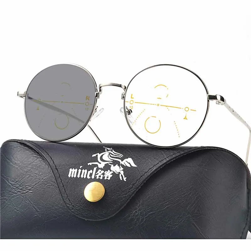 Прогрессивные многофокусные очки, фотохромные солнцезащитные очки, очки для чтения, FML - Цвет оправы: silver