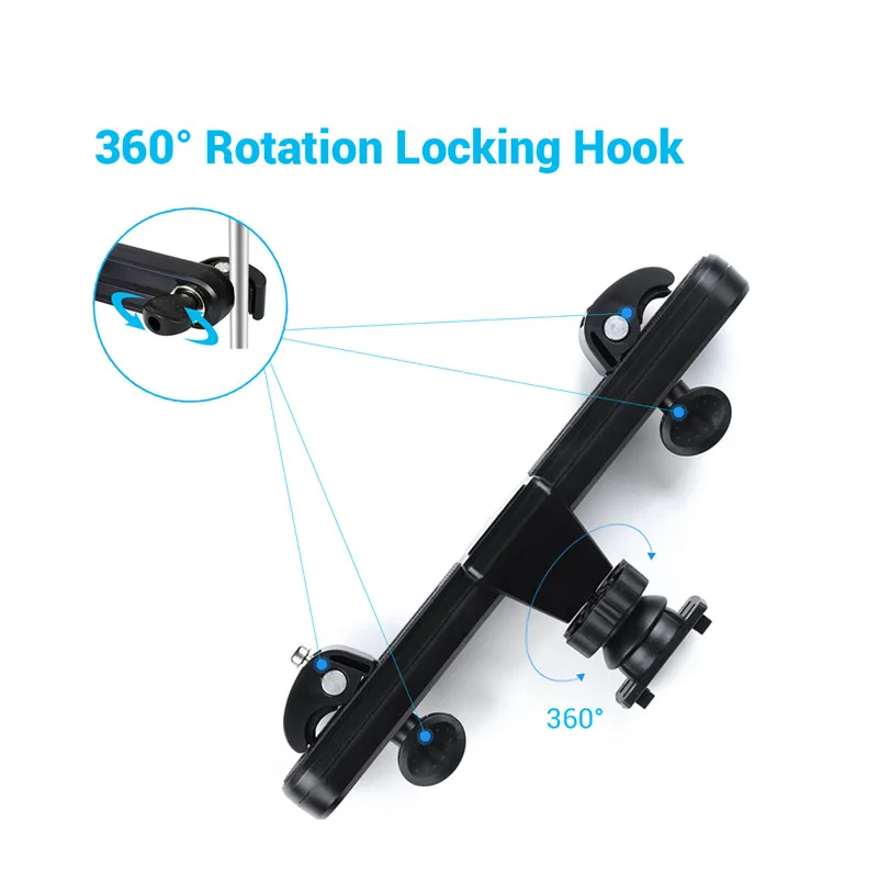 Turata Планшеты автомобильный держатель "-10" Универсальный заднем сиденье автомобиля подголовник горе стенд для iPad Mini 3 4 AIR вращаться на 360 градусов для Планшеты