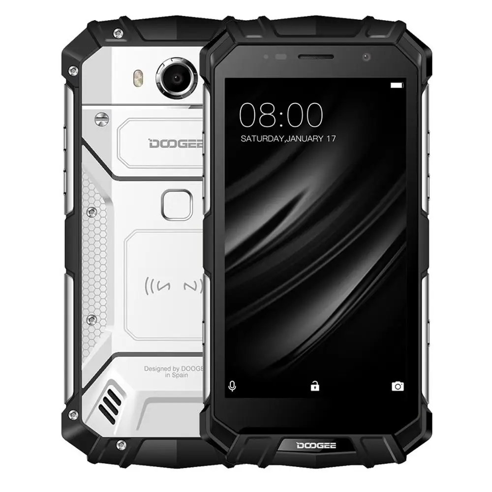 DOOGEE S60 Lite IP68 водонепроницаемый сотовый телефон 5," 4 Гб ОЗУ 32 Гб ПЗУ MTK6750T Восьмиядерный Android 7,0 беспроводной зарядки смартфонов - Цвет: Silver