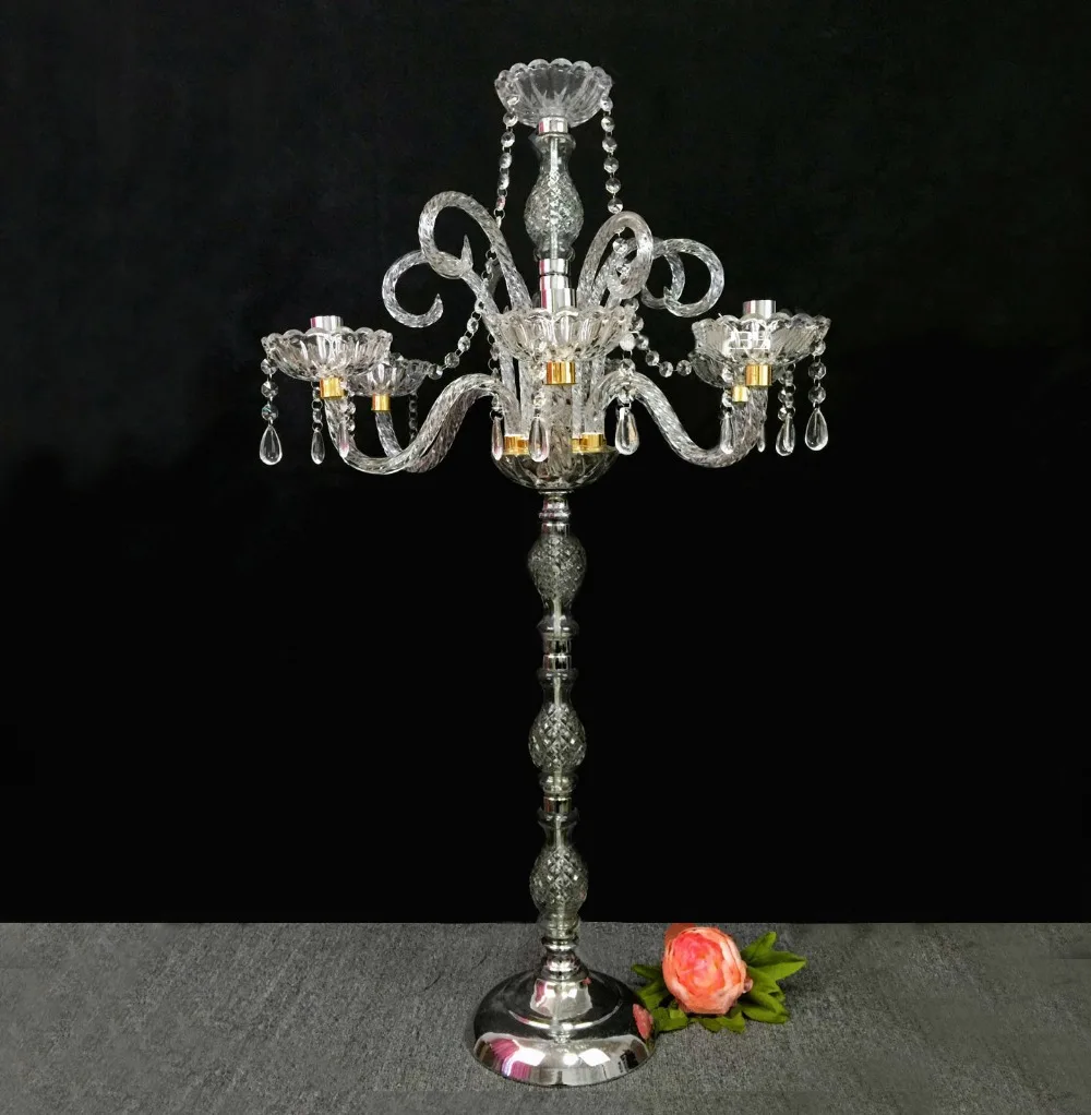 New style wedding candle holder centerpiece 100cm height Acrylic glass