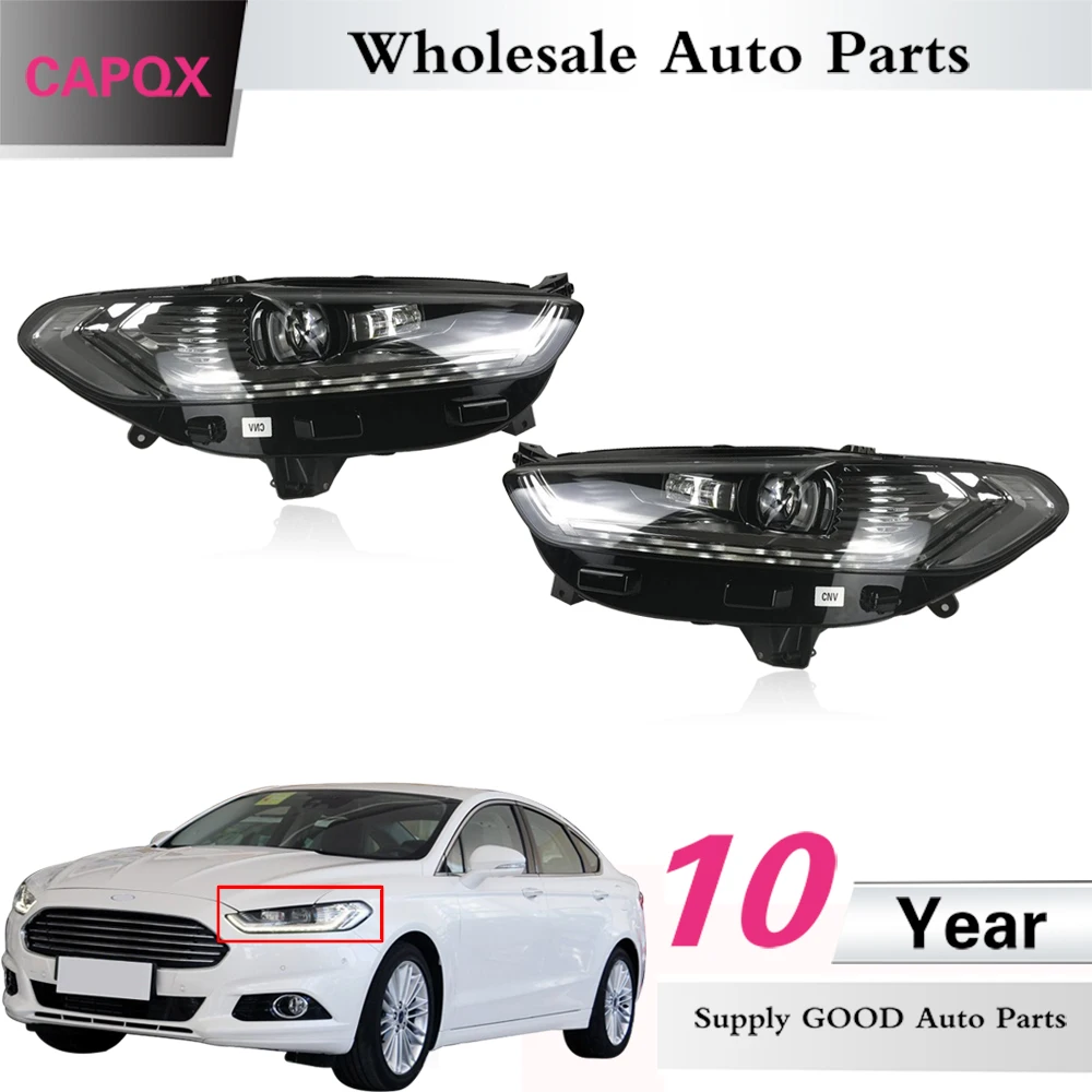 

CAPQX 1Pair High quality front bumper LED headlight headlamp head light lamp For Ford Mondeo Fusion 2013 2014 2015 2016