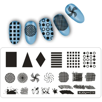 

12.5*6.5cm Rectangle Nail Stamping Plates Graphics Image 3D DIY Pattern Plate DIY Nail Stamping Template