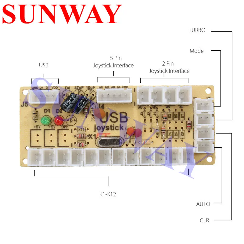 2 игрока Zero Delay DIY PC аркадные игровые наборы для Mame Fighting Games джойстик+ sanwa Стиль Кнопка+ провод USB