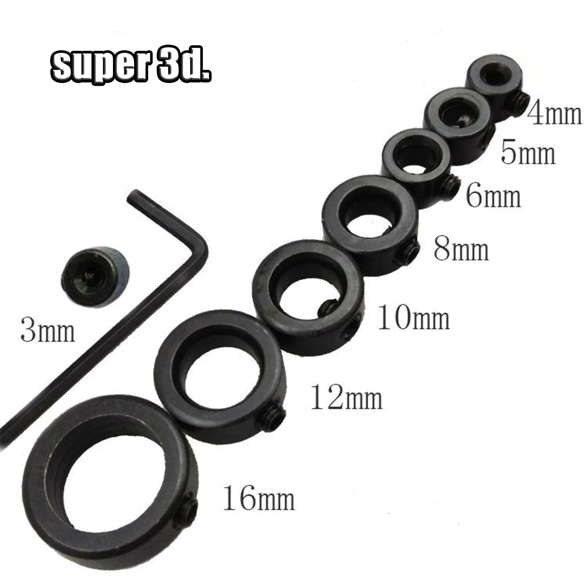 

8pcs/set 3-12mm Drill Depth Stop Collar Ring Positioner Drill Bit Spacing limit Ring Locator Woodworking Tools