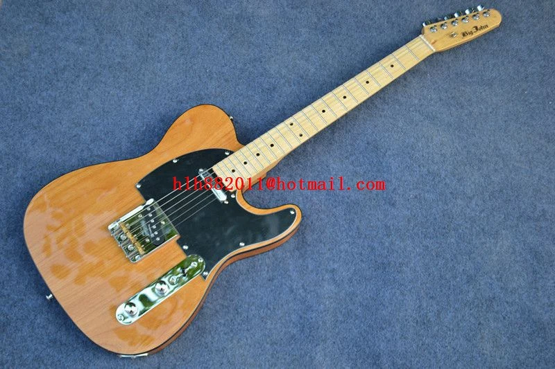 

free shipping new Big John single wave electric guitar in natural with alder body and wil-son hardware F-1992