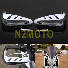 Белый Универсальный 7/" 22 мм руль мотоцикла чехлы на ручки с светодиодный свет для Кроссовый мотоцикл MX ATV
