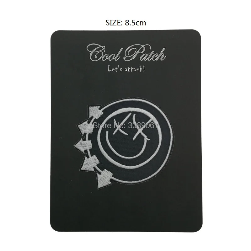 

BLINK 182 SMILEY FACE Music Band Punk Rock Embroidered NEW IRON ON and SEW ON Patch Heavy Metal Custom design patch available