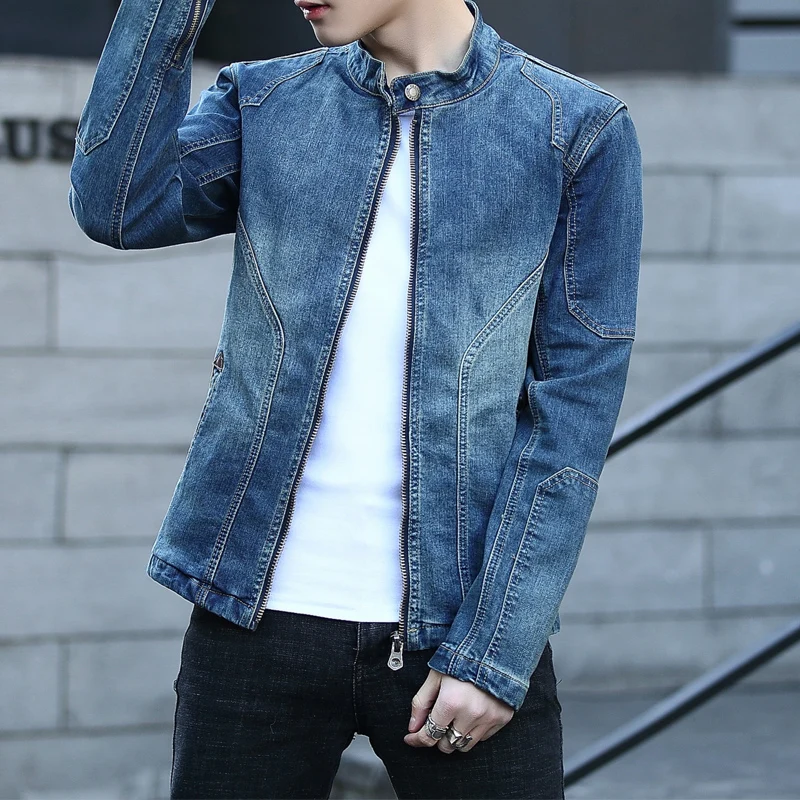 

2019 Spring Denim Jackets Men Casual Brand Clothing Slim Male Jeans