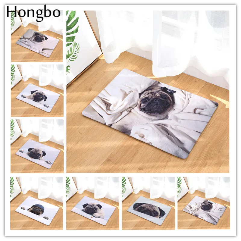 Hongbo Anti-Slip Door Mat Cartoon SharPei Dog Carpets Bedroom Rugs Decorative Stair Mats Home Decor Crafts