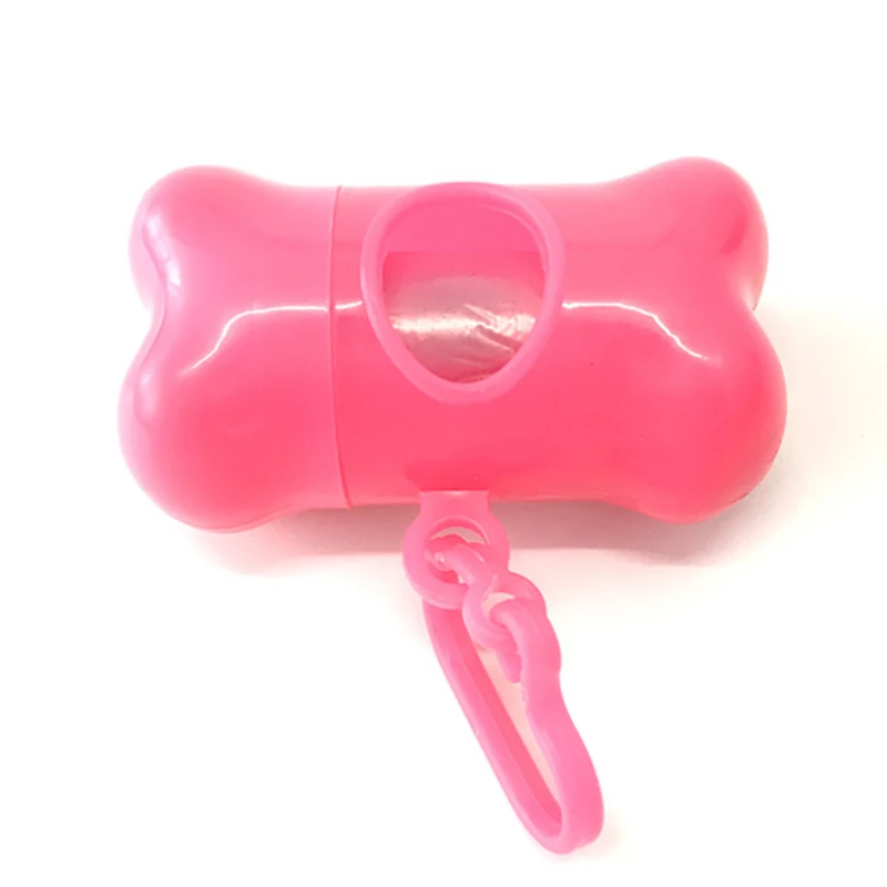 

2 pcs Pet Pooper Bag Set Garbage Bag 3colors Pet cleaning up Dog Bone Shape Trash Bag Dispenser Storage Box Clean Up Waste Bag