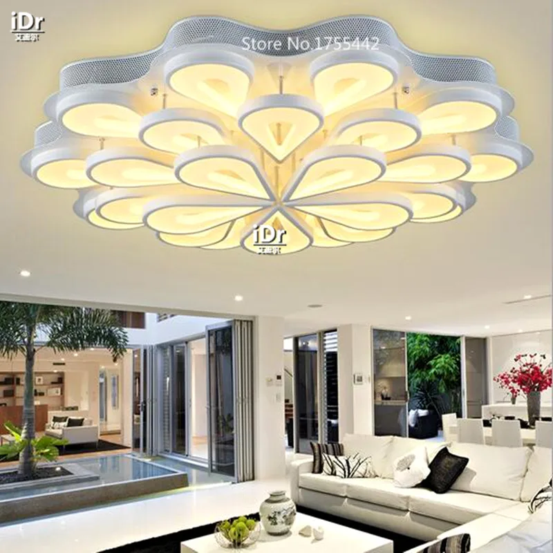 

Bedroom modern flower LED warm personality creative fashion simple art of color acrylic lamps Ceiling Lights XXT-020