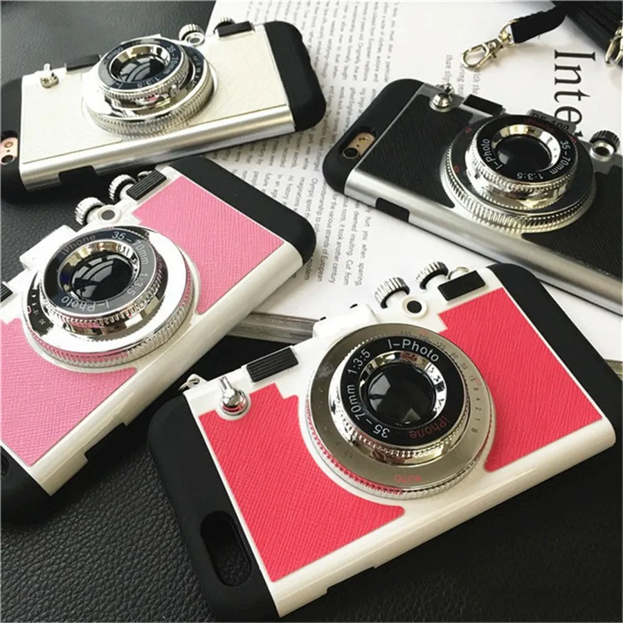 

Fashion Camera Silicone Phone Case Covers For iPhone7 7 Plus Mobile 3D Phone Protector Back Cover For iPhone 7 7Plus Cases Shell