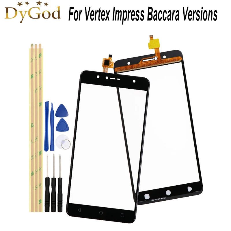 

For Vertex Impress Baccara Versions Touch Screen Glass Panel Mobile Phone Repaire Parts Digitizer Glass Sensor with Free Tools​