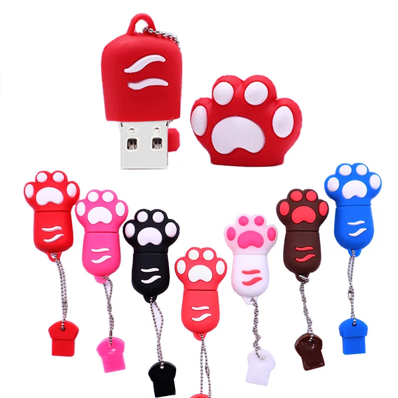 

Pen drive lovely Colorful Cat claw memory stick u disk 4GB 8GB 16GB 32GB 64GB pendrive Personalized gift usb flash drive cle usb