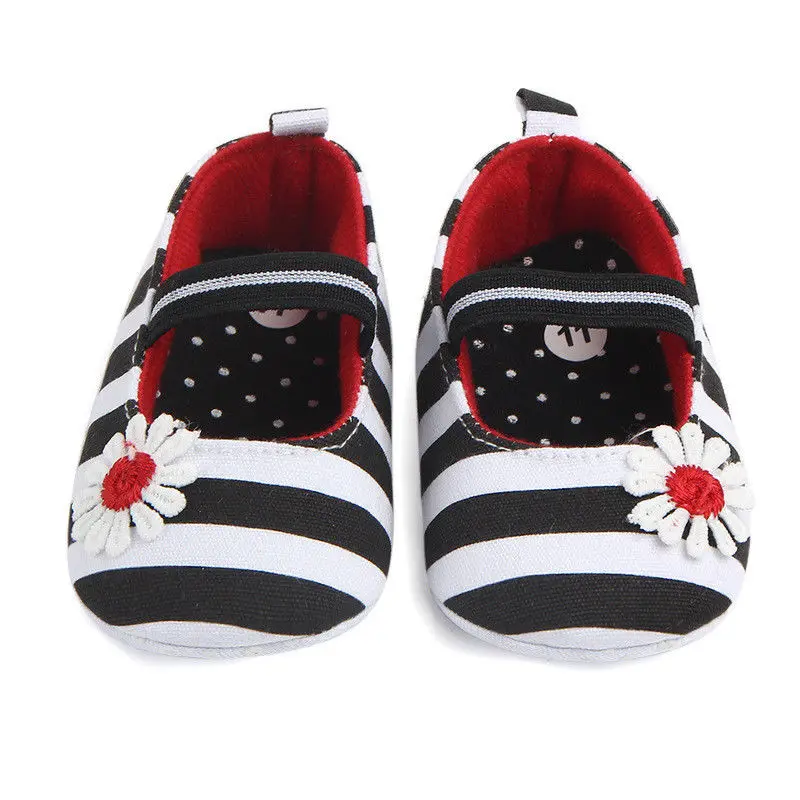 Новое поступление, милая и милая модная повседневная парусиновая обувь с мягкой подошвой для новорожденных и маленьких девочек от 0 до 18 месяцев, подарок в виде цветка