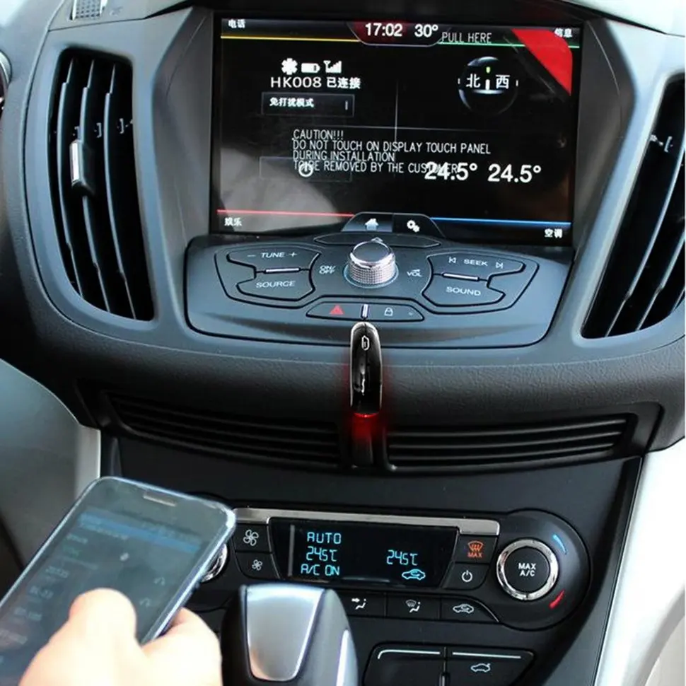 

5pcs HK008 Wireless Bluetooth V3.0 Receiver Car 3.5MM Audio Handsfree Adapter