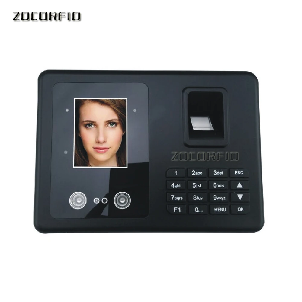 Free shipping  Biometric Fingerprint & face Time Attendance Clock Recorder Employee Digital Electronic English menu& Human voice