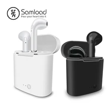 

Samload Bluetooth Earphones Stereo Wireless Headphones i7sTWS Headset Double Earbuds With Charging BOX For iPhone7s Samsung Sony