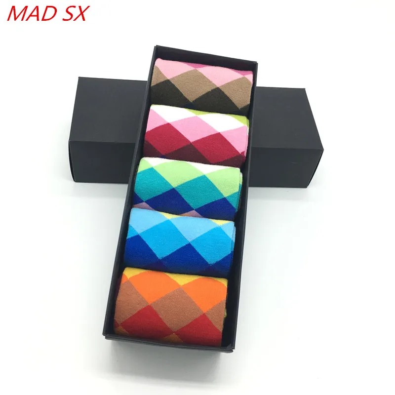 

Men's casual Socks Standard Cotton Casual Free High Quality Delivery Men's Socks, Colorful Clothes Socks (5 Pairs / Lot) No Box